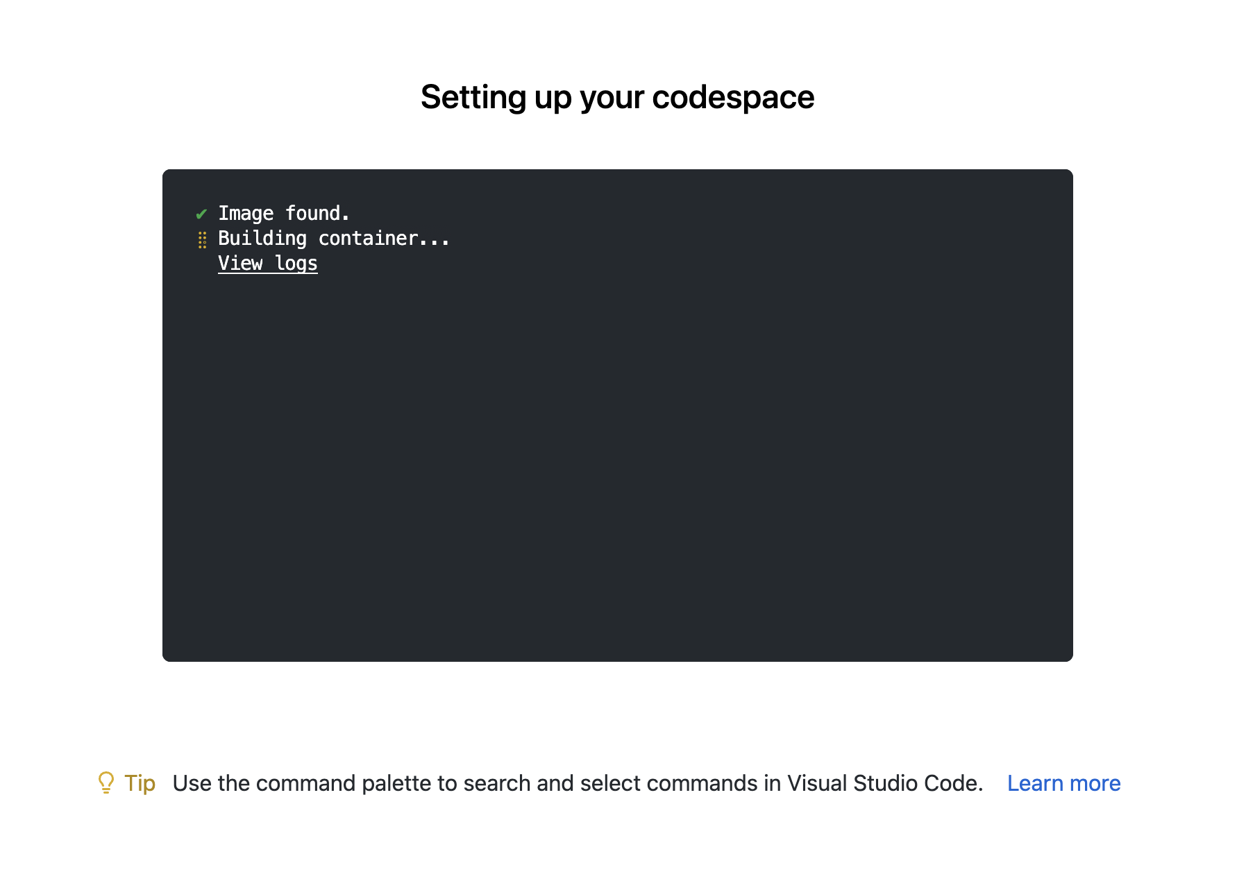 Screenshot of codespace create dialog in a repository on GitHub