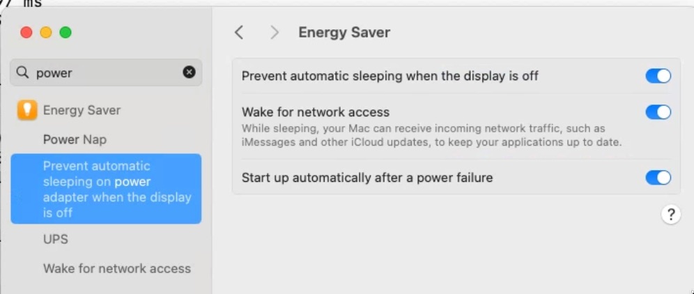 macos power settings