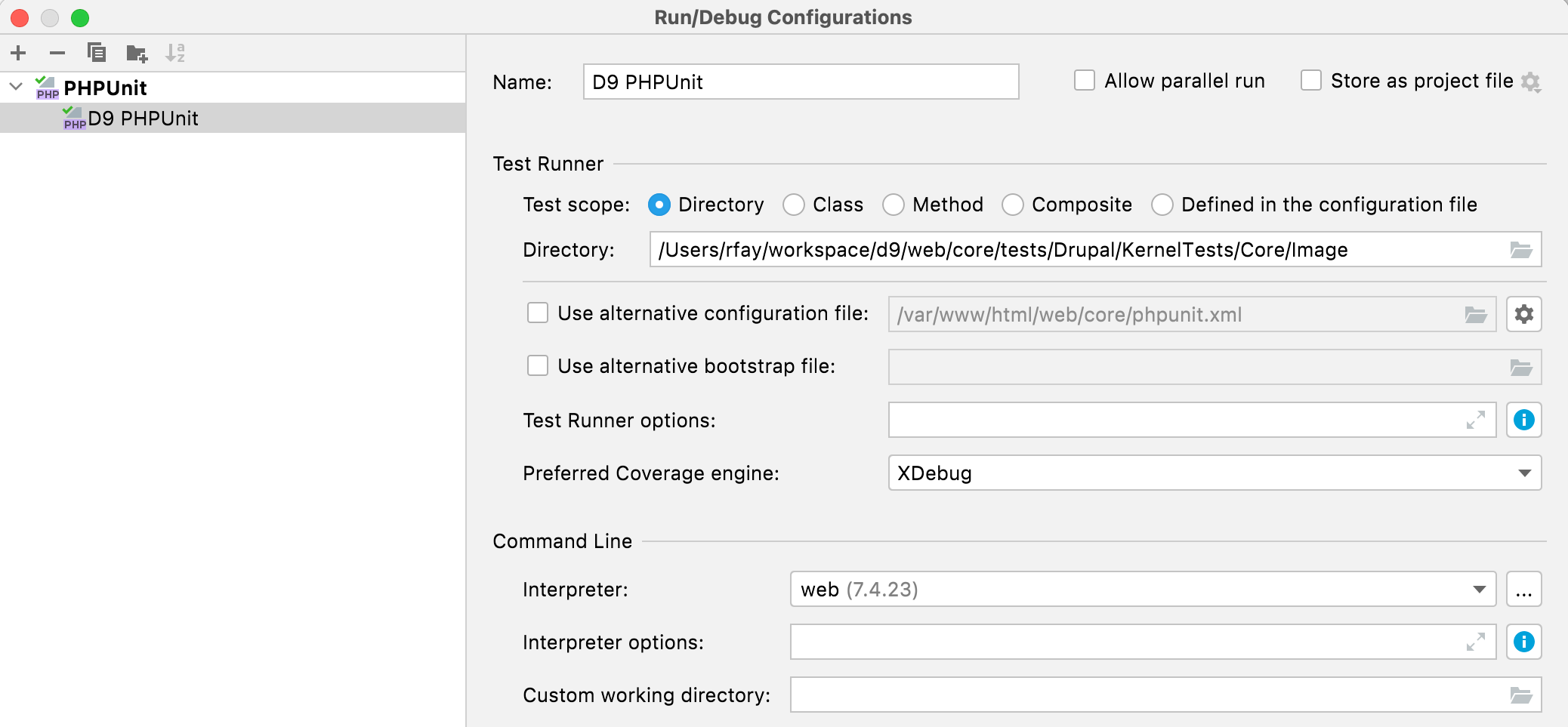 Run-debug configuration