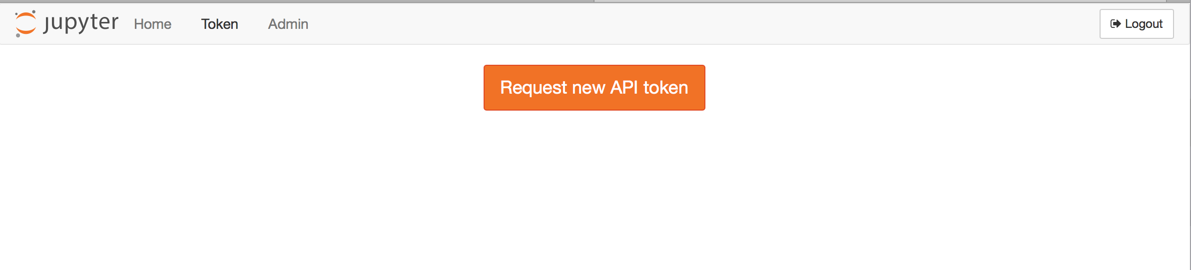 Request API token page