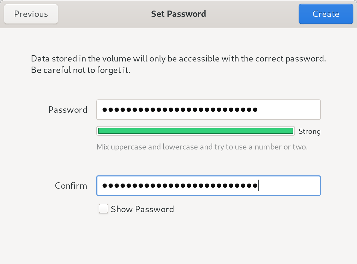 Backup Drive Passphrase