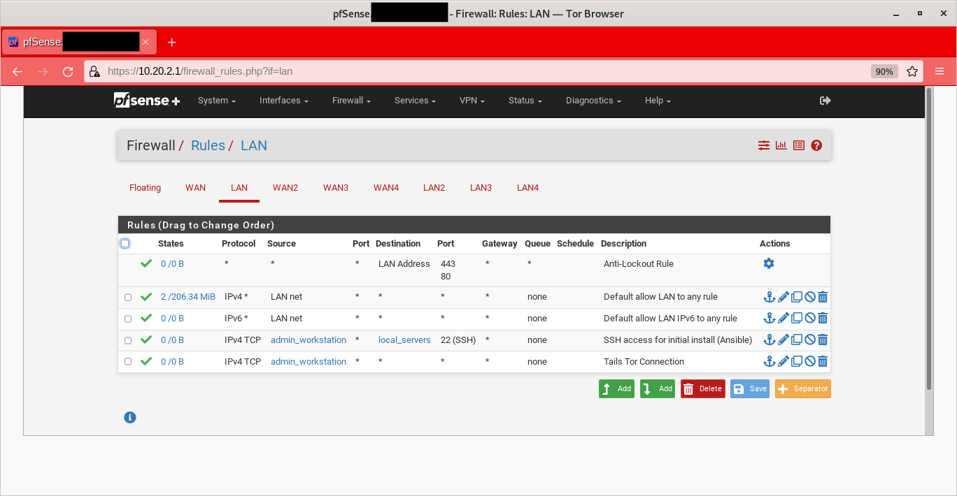 Firewall LAN Rules