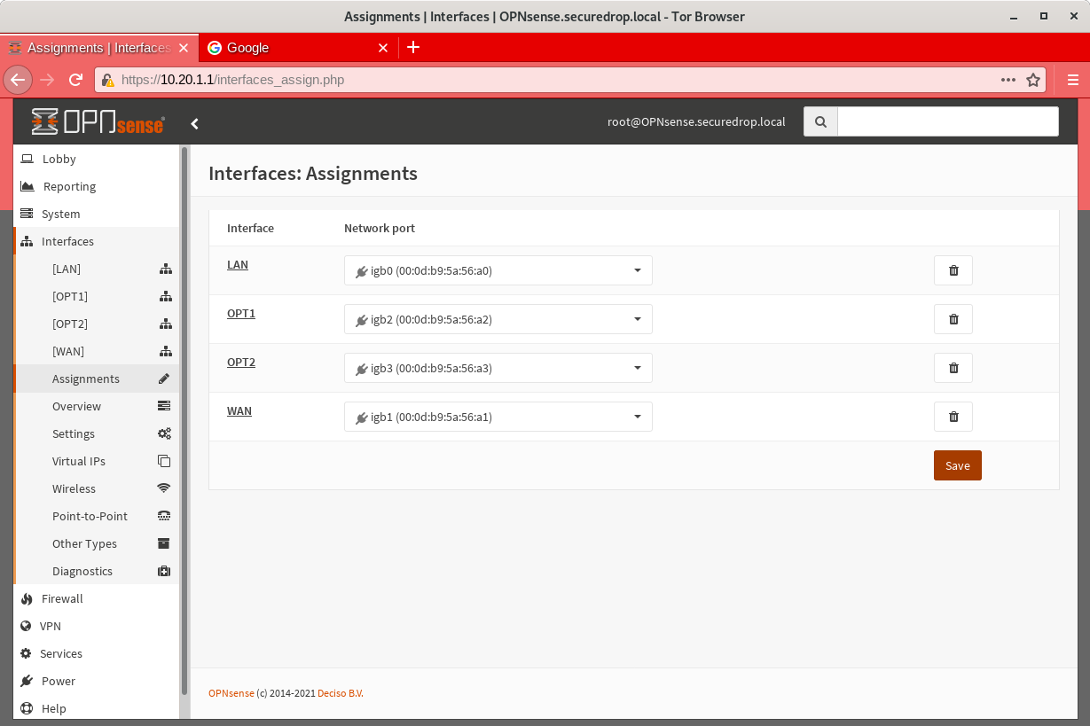 OPNSense - assign interfaces