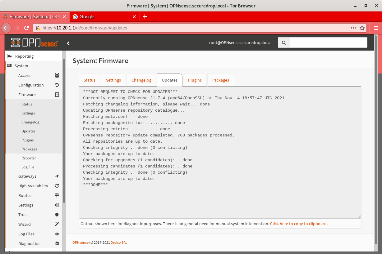 OPNSense - No Updates