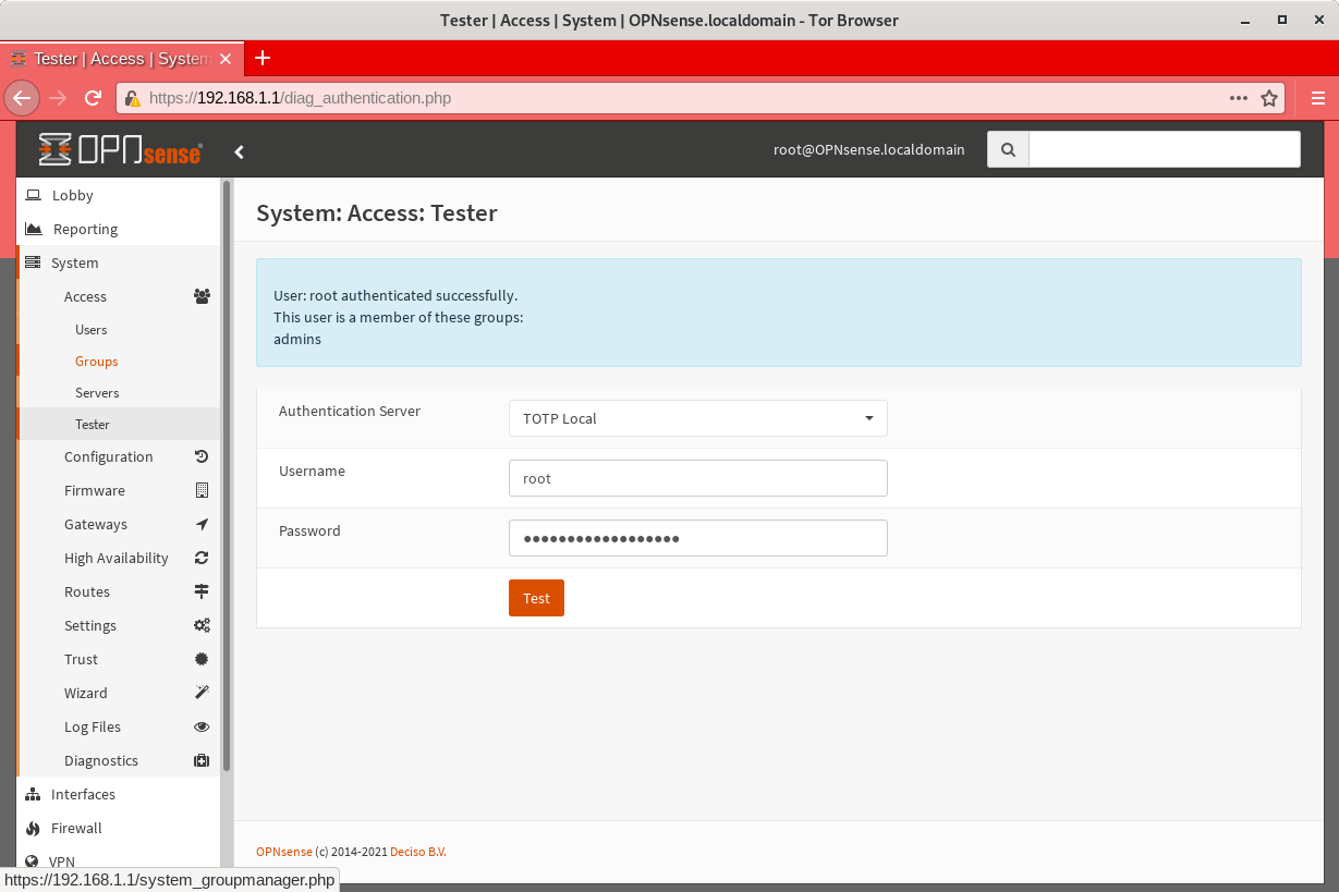 OPNSense - testuserhappy