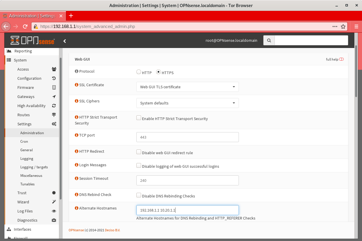 OPNSense - alternate hostnames