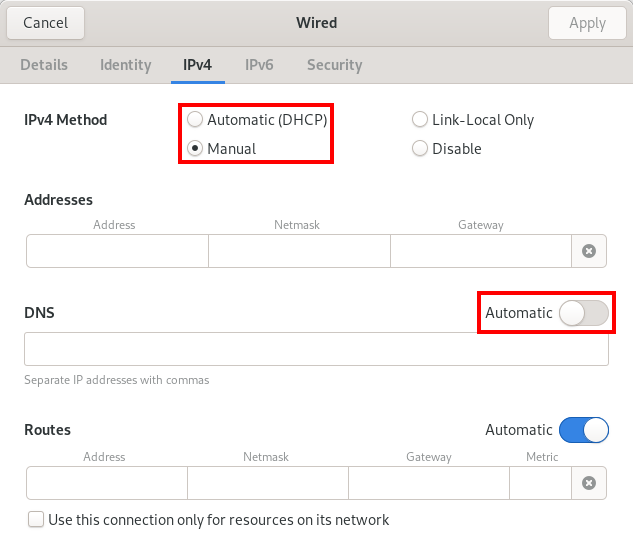 Tails Manual Network Settings